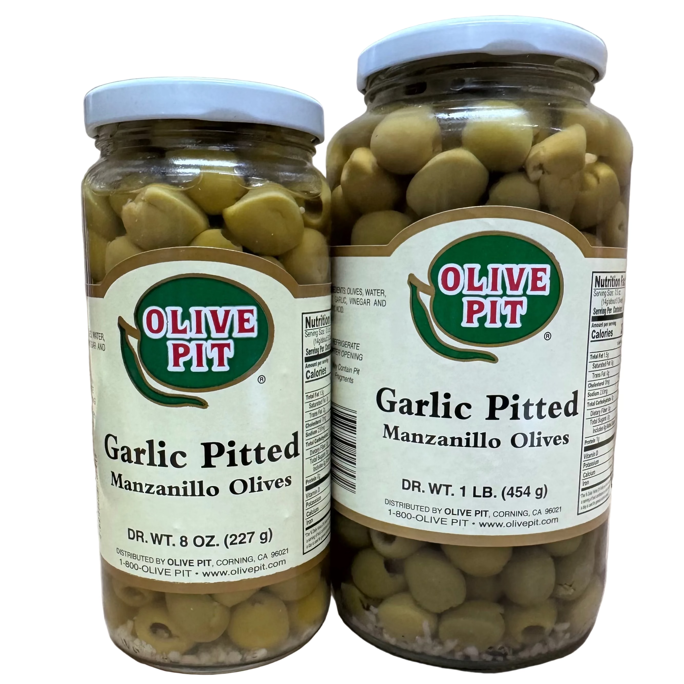 Olive Pit Garlic Pitted Olives (Manz - Small)