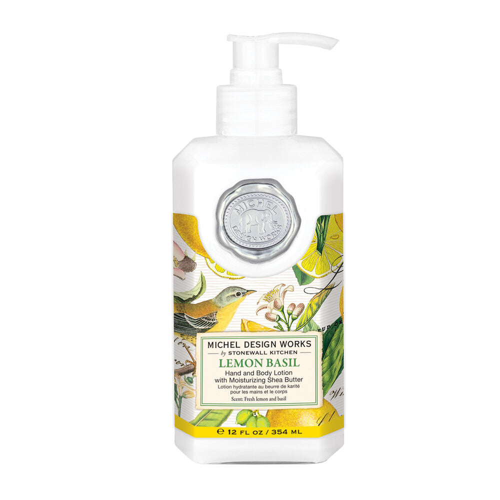 Michel Design Works - Lemon Basil Hand and Body Lotion – Olive Pit