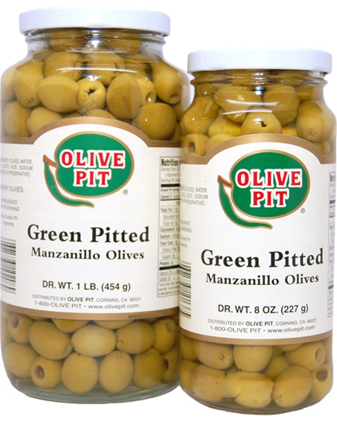 Olive Pit Green Pitted (Manz - Small)