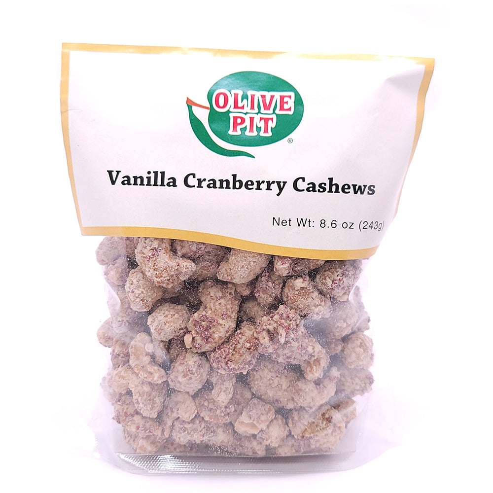 Vanilla Cranberry Cashews – Olive Pit