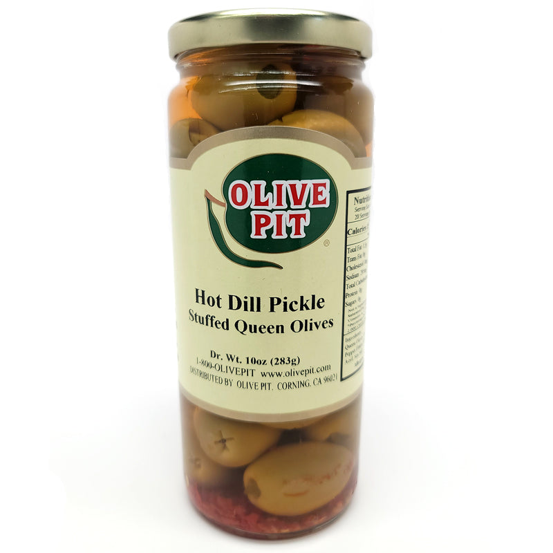 Olive Pit Hot Dill Pickle Stuffed Olives