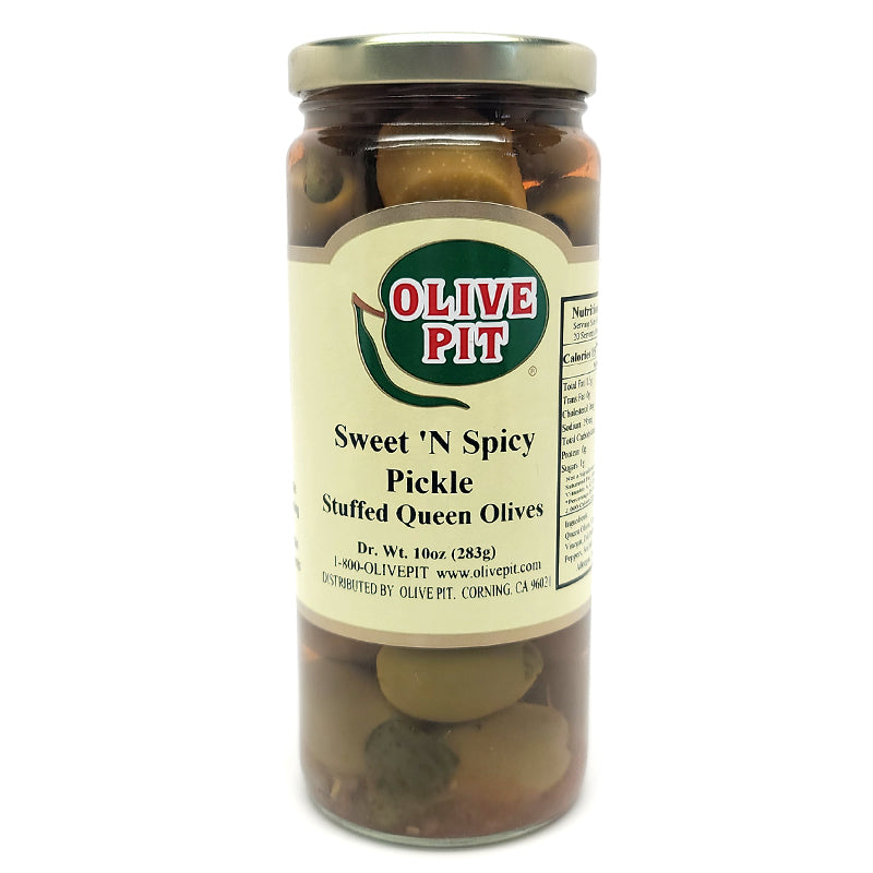 Olive Pit Sweet N' Spicy Pickle Stuffed Olives