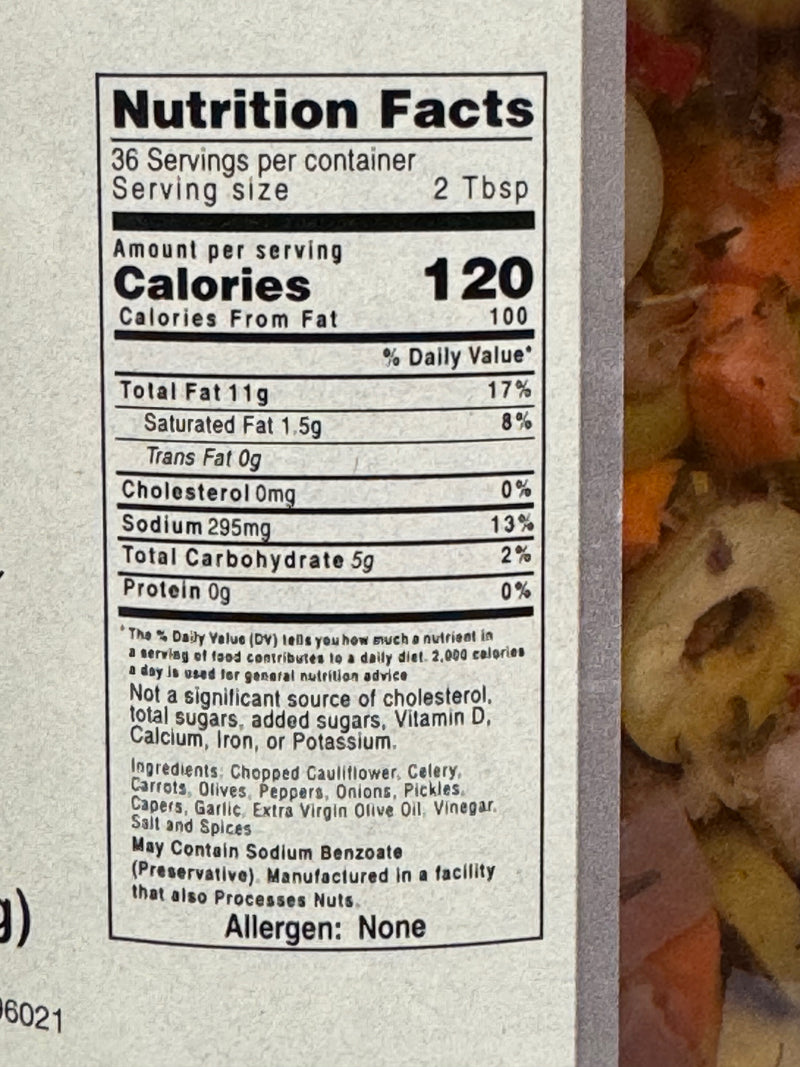 Muffuletta Italian Olive Salad