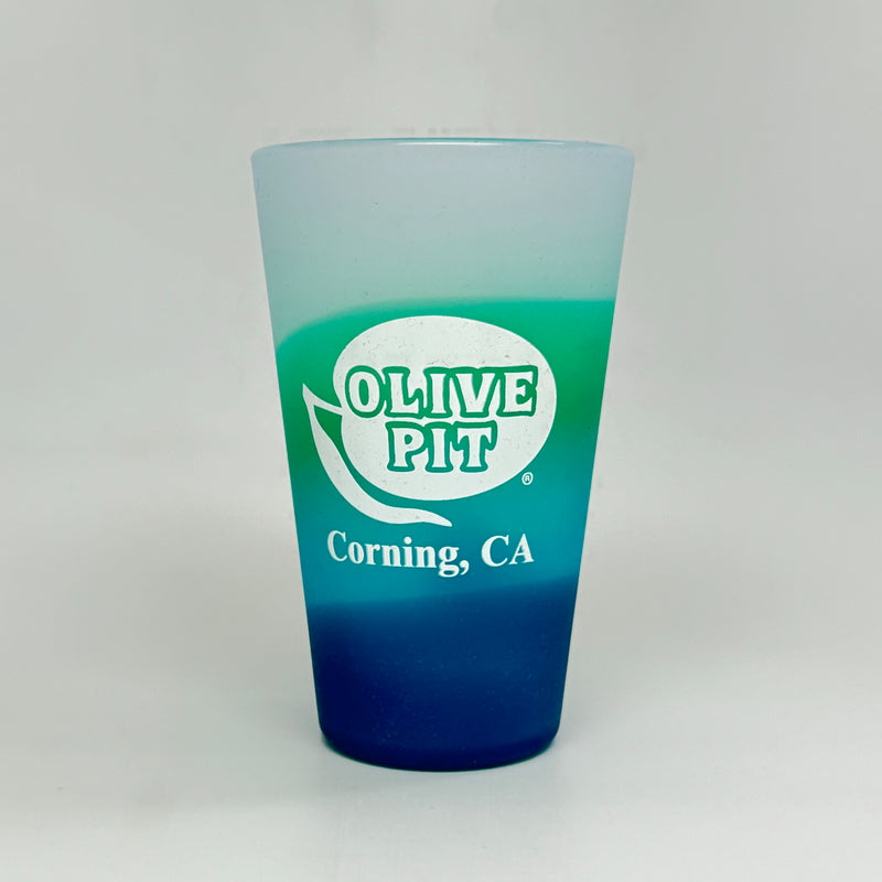 Olive Pit Logo Silipint Pint Glasses