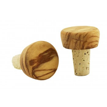 Olivewood Top Stopper with Natural Cork