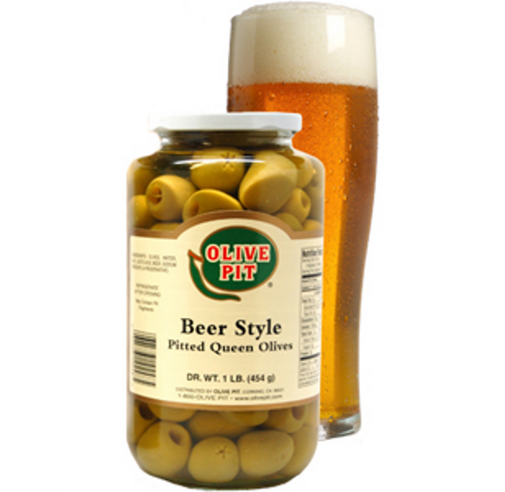 Olive Pit Beer Style Pitted Olives