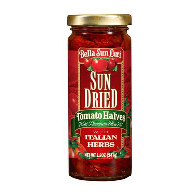 Bella Sun Luci Sun Dried Tomato Halves (Jarred in Olive Oil with Italian Herbs)
