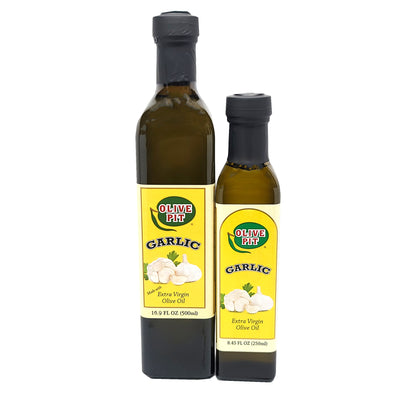 Olive Pit Garlic Flavored Olive Oil