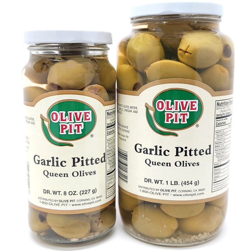 Garlic Pitted Olives (Queen - Lg)