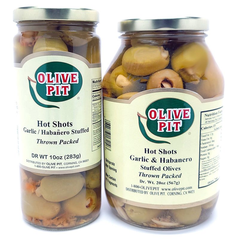 Hot Shots Stuffed Olives - Habanero & Garlic