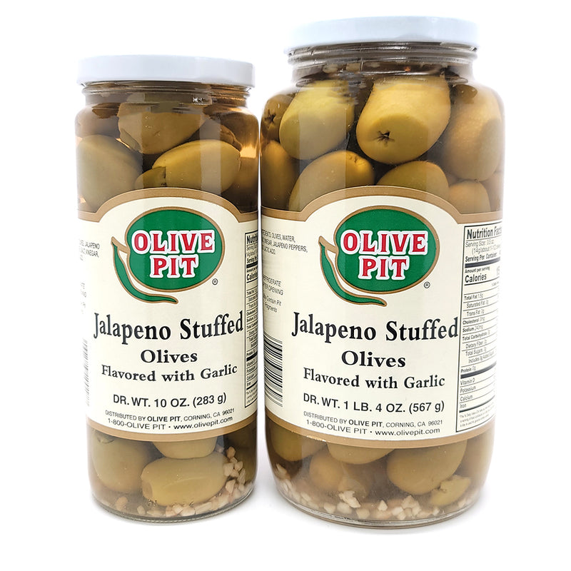 Jalapeño Stuffed Olives Flavored with Garlic
