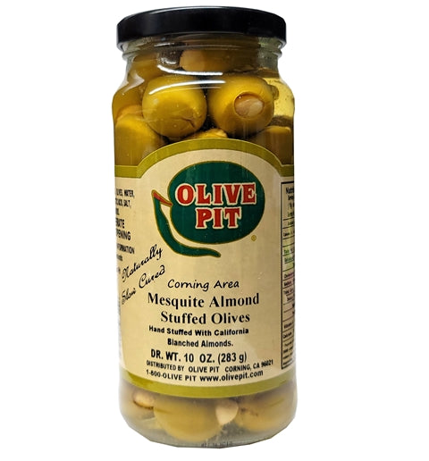 Mesquite Almond Stuffed Olives - Slow Cured
