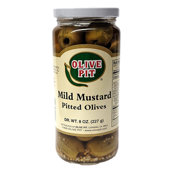 Mild Mustard Pitted Olives