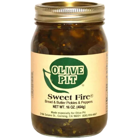 Olive Pit Sweet Fire Bread and Butter Pickles