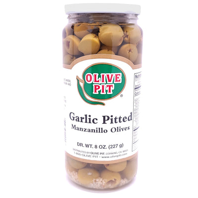 Garlic Pitted Olives (Manz - Small)