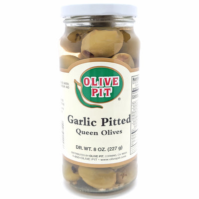 Garlic Pitted Olives (Queen - Lg)