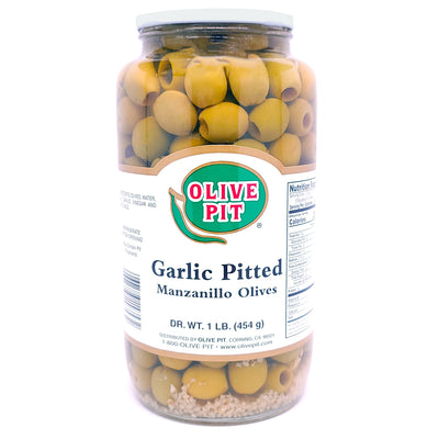 Garlic Pitted Olives (Manz - Small)