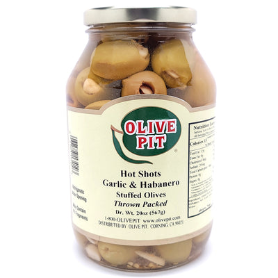 Hot Shots Stuffed Olives - Habanero & Garlic