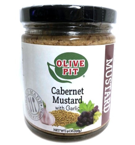 Olive Pit Cabernet Mustard with Garlic