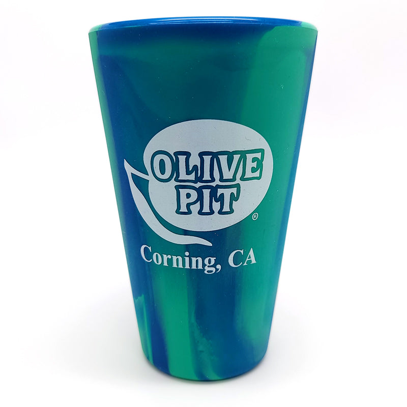 Olive Pit Logo Silipint Pint Glasses