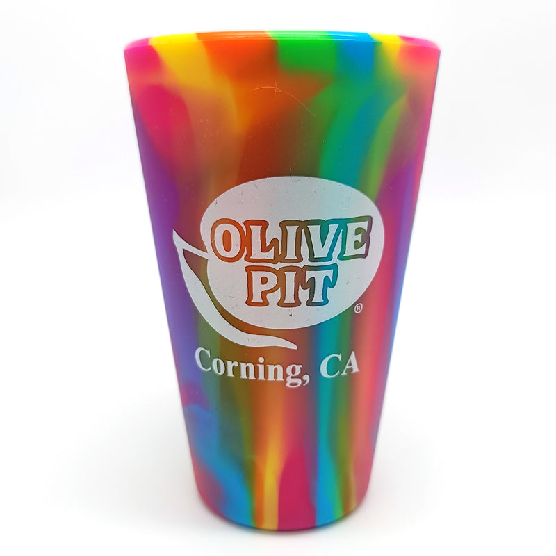 Olive Pit Logo Silipint Pint Glasses