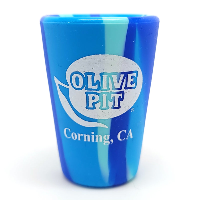 Olive Pit Logo Silipint Shot Glass
