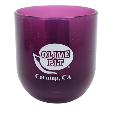 Olive Pit Logo Silipint Wine Glasses