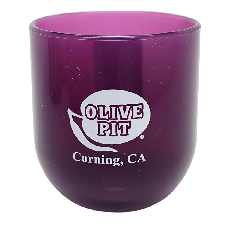Olive Pit Logo Silipint Wine Glasses