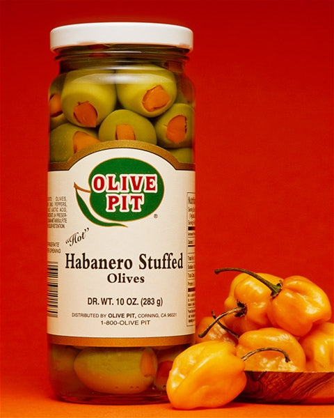 Habanero Stuffed Olives - HOT