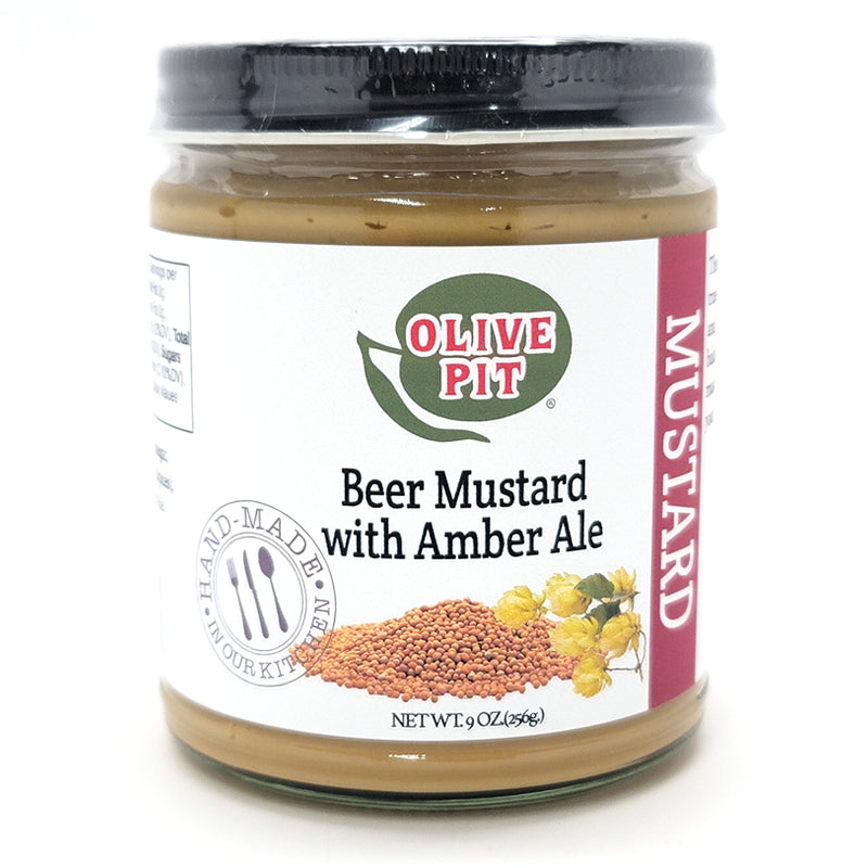 Olive Pit Beer Mustard with Amber Ale
